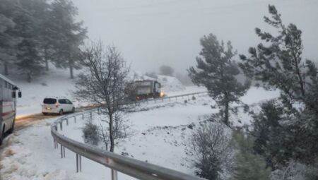 İzmir’e Mart ayında kar sürprizi