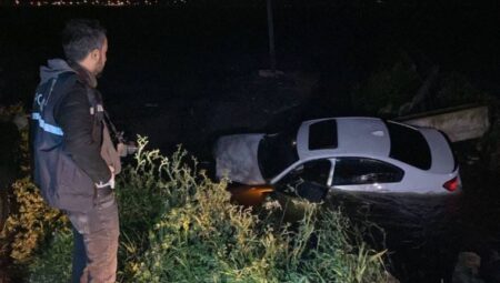 Adana’da araba sulama kanalına düştü: 1 meyyit, 1 yaralı