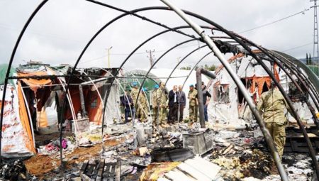 Adıyaman’daki çadır kentte yangın: 1 kişi hastaneye kaldırıldı!